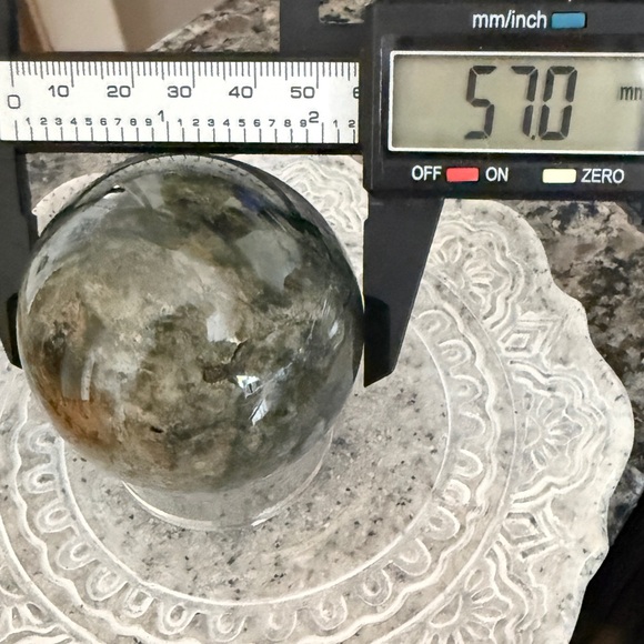 Indian Agate Sphere, 248g and Sphere Stand Included - Picture 6 of 13